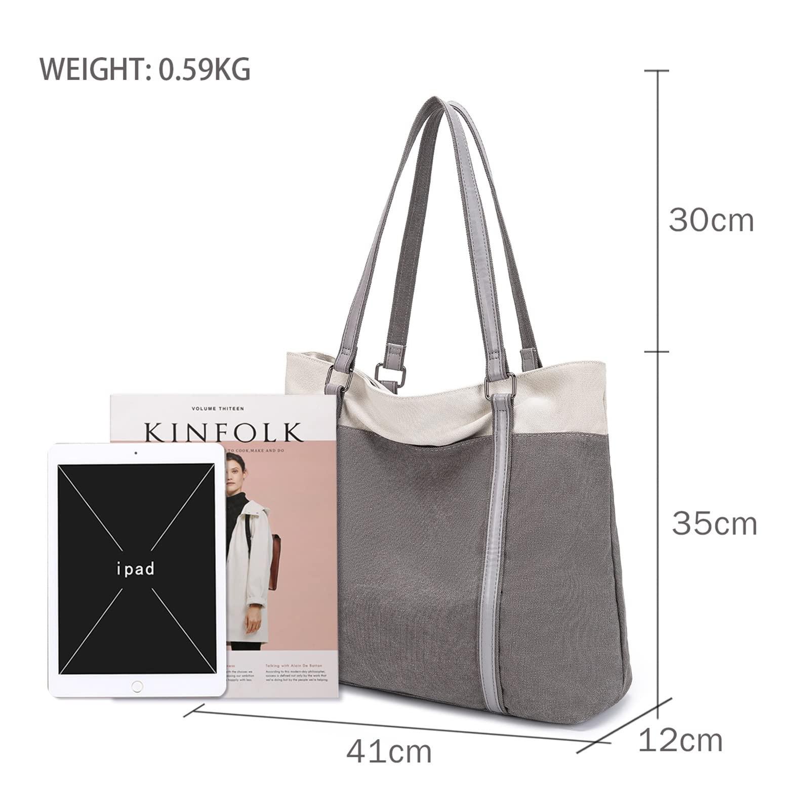 Only-bags.store Handtasche Umhängetasche Canvas Casual Große Tasche Shopper Elegant für Büro Schule Arbeit