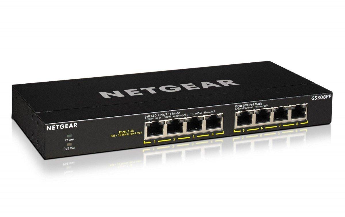 NETGEAR Netgear PoE+ Switch GS308PP 8 Port