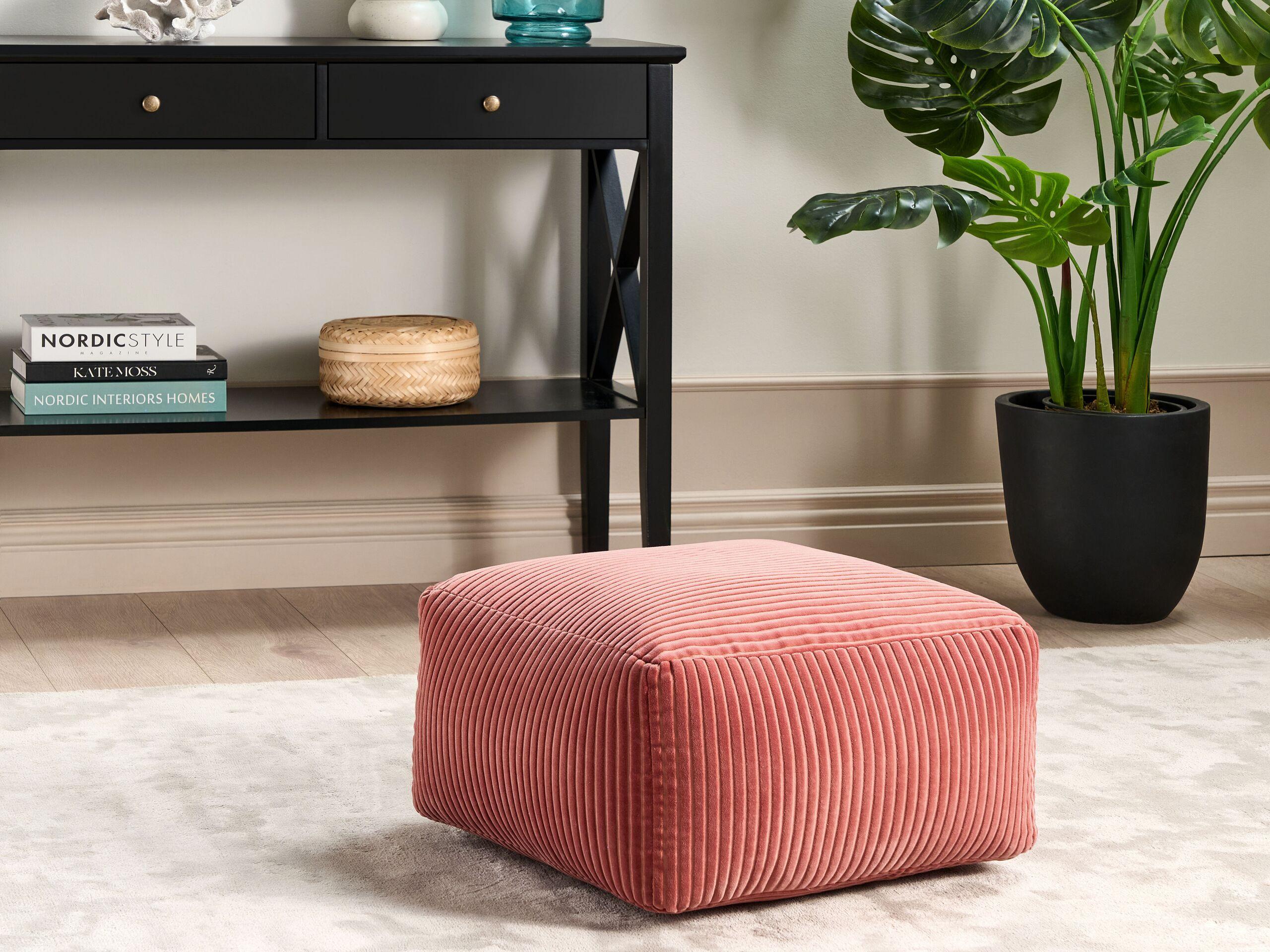 Beliani Pouf aus Cord Modern MUKKI