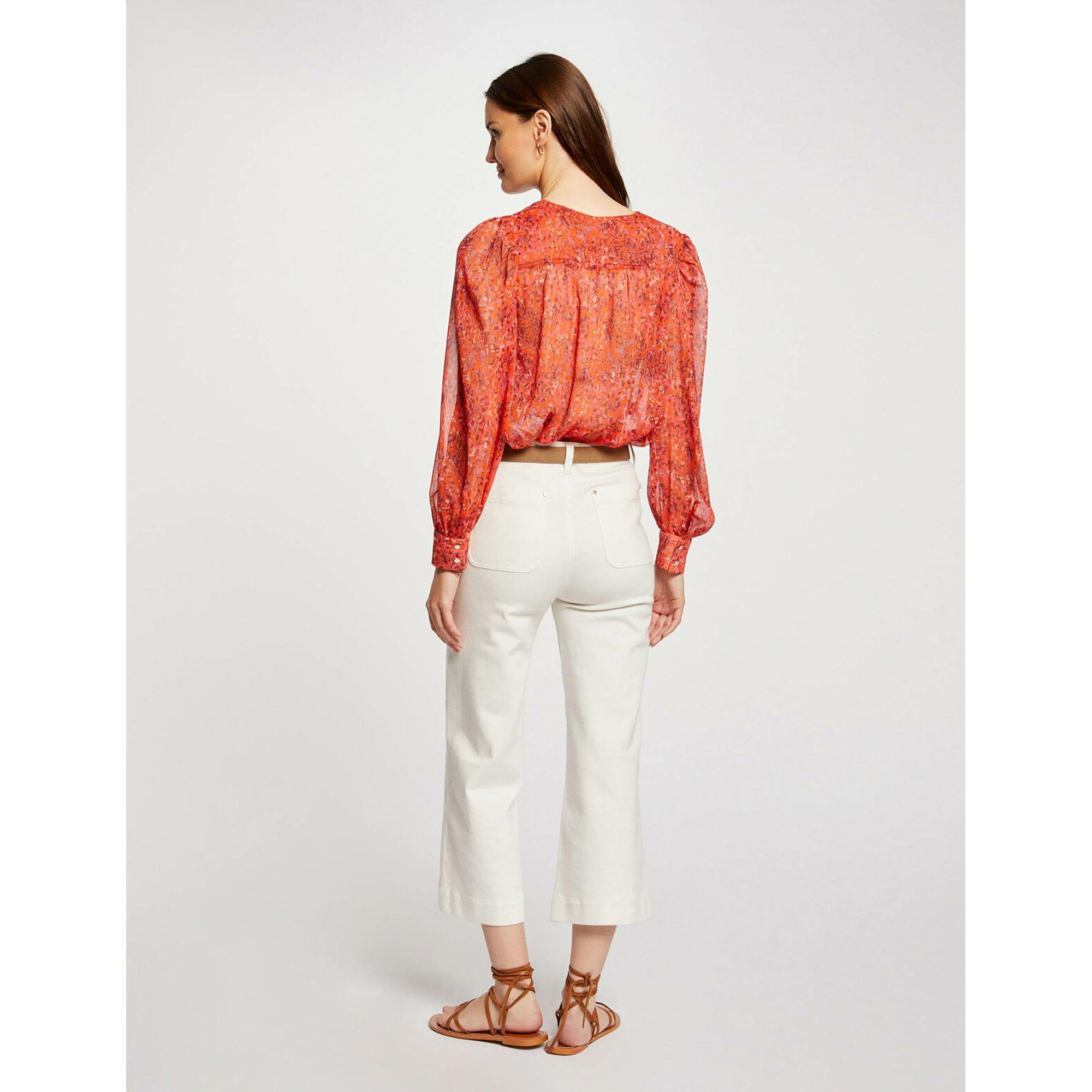 MORGAN Gemusterte Langarmbluse