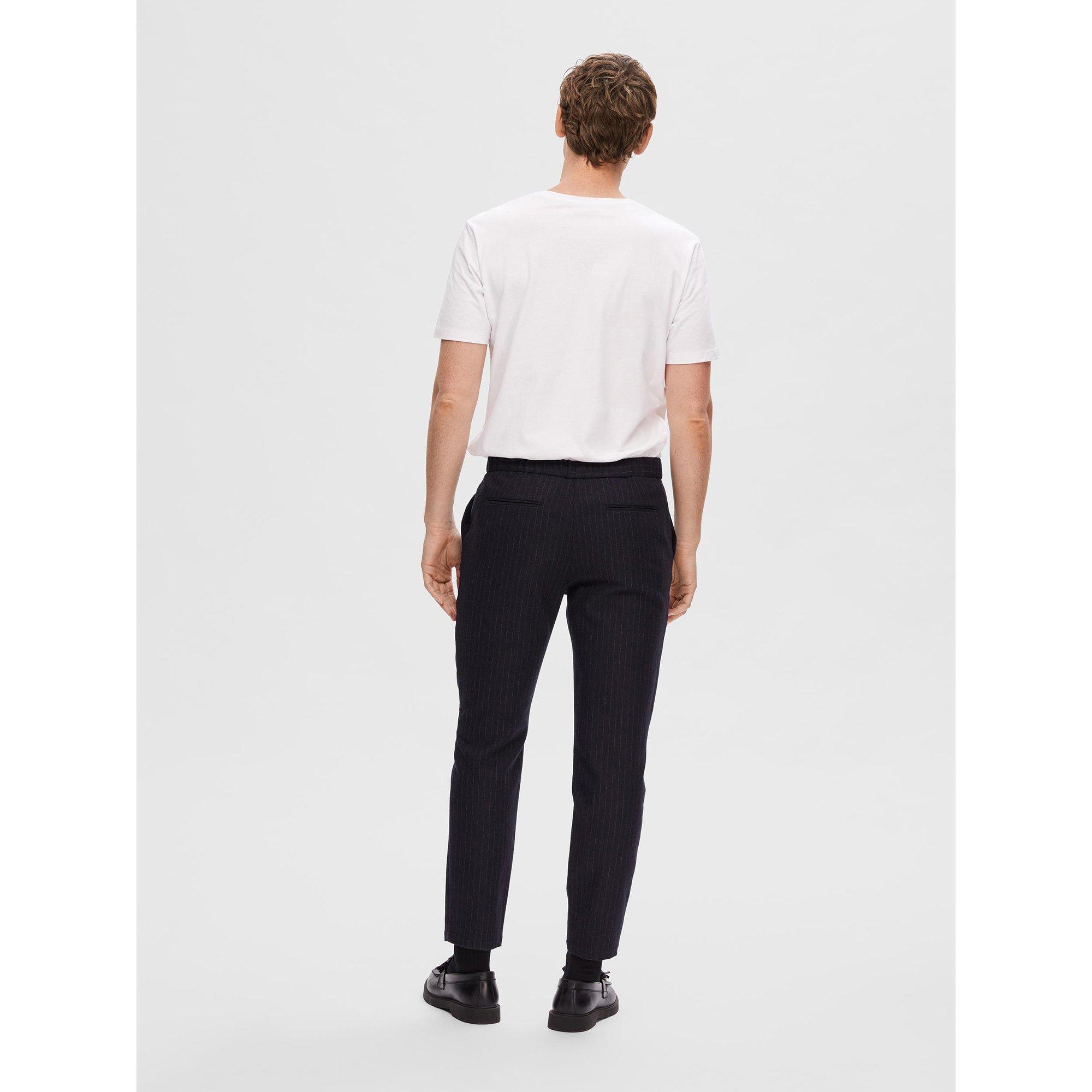 SELECTED SLHSlim-Ayr Pinstriped Elastic Slim Fit Hose