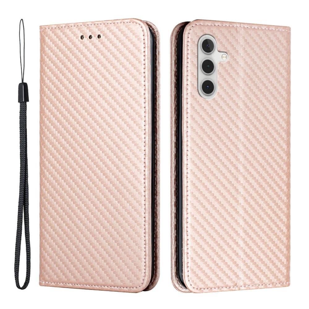 Cover-Discount Galaxy A34 - Carbon Look Flip Case Hülle
