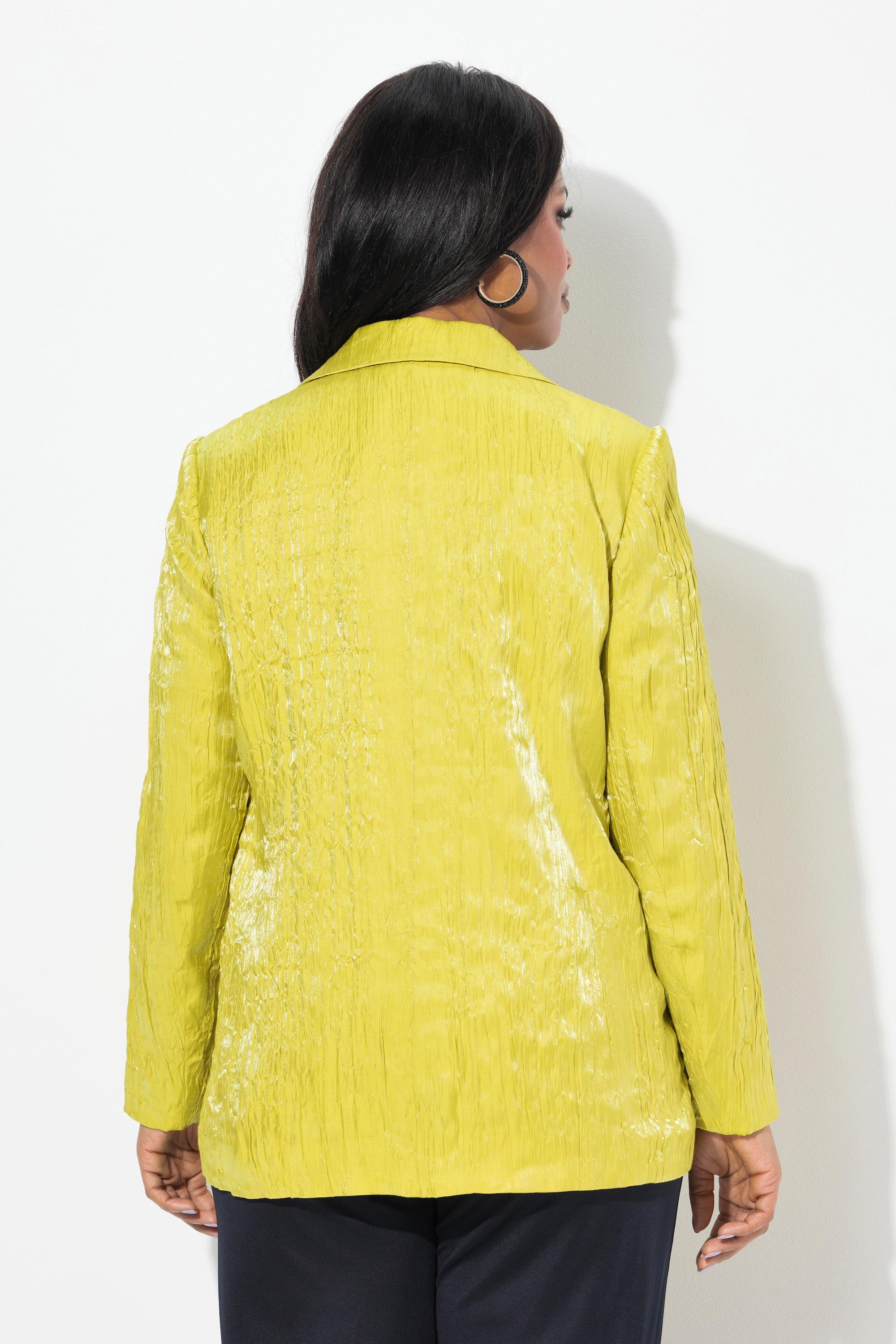 Ulla Popken Crash-Blazer, Struktur, Reverskragen, Langarm