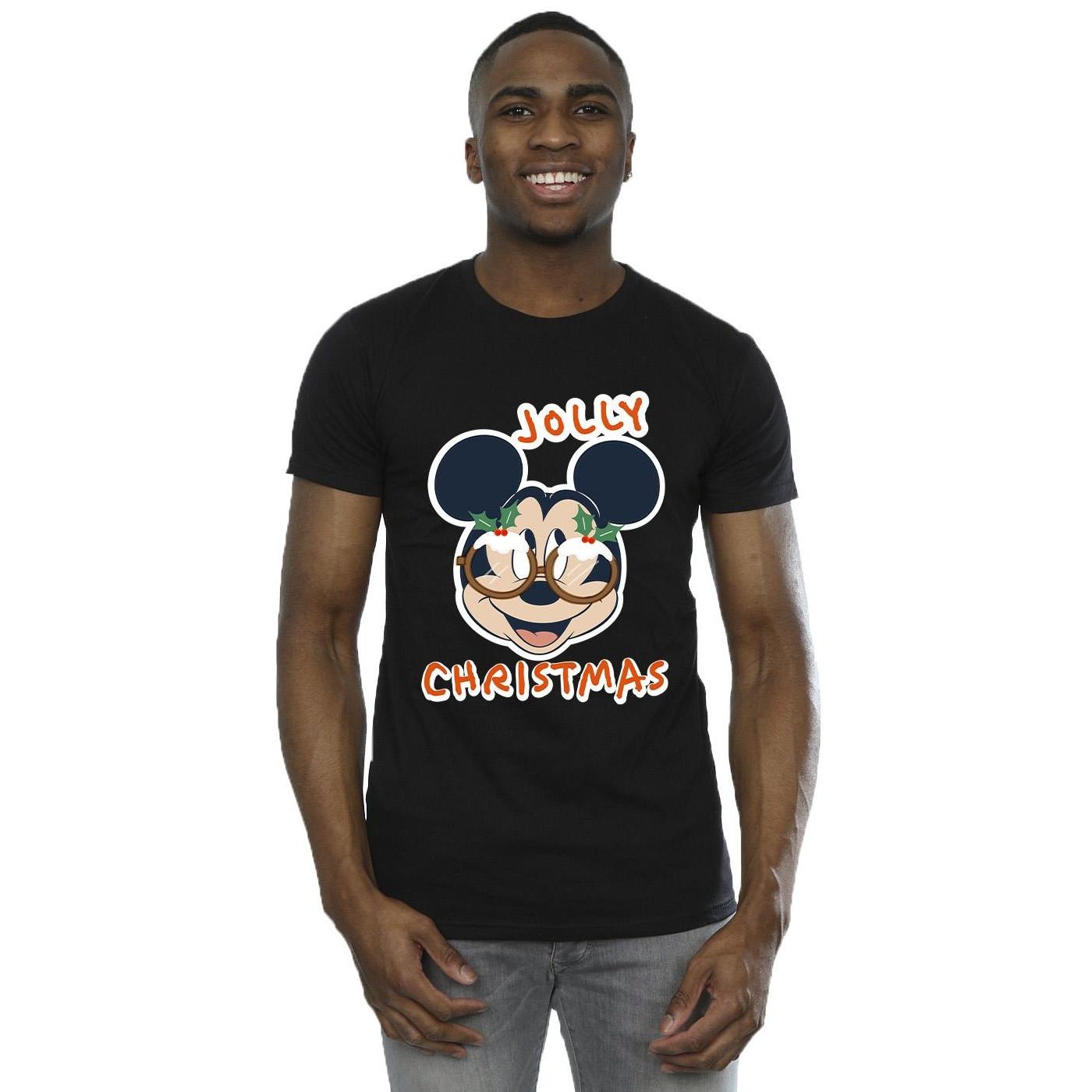 Disney Mickey Mouse Jolly Christmas Print T-Shirt