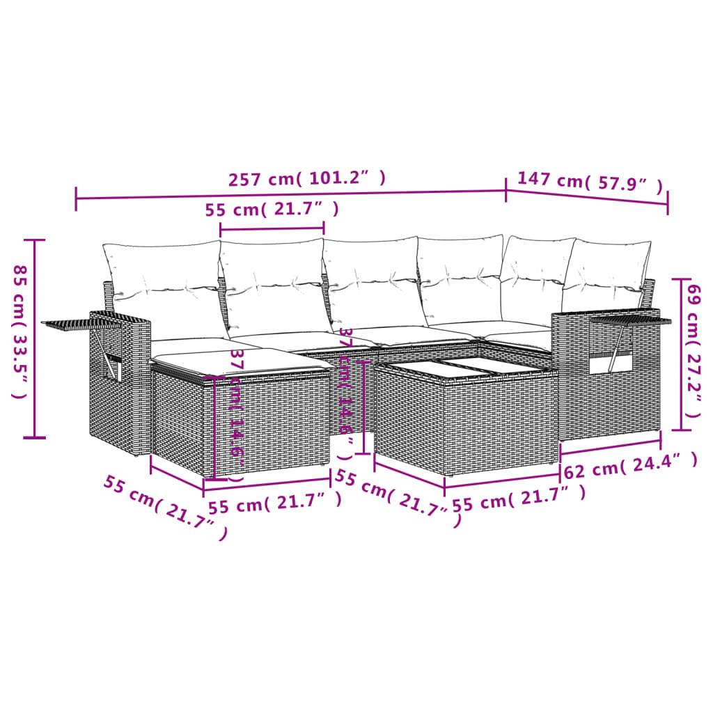 VidaXL Garten sofagarnitur poly-rattan