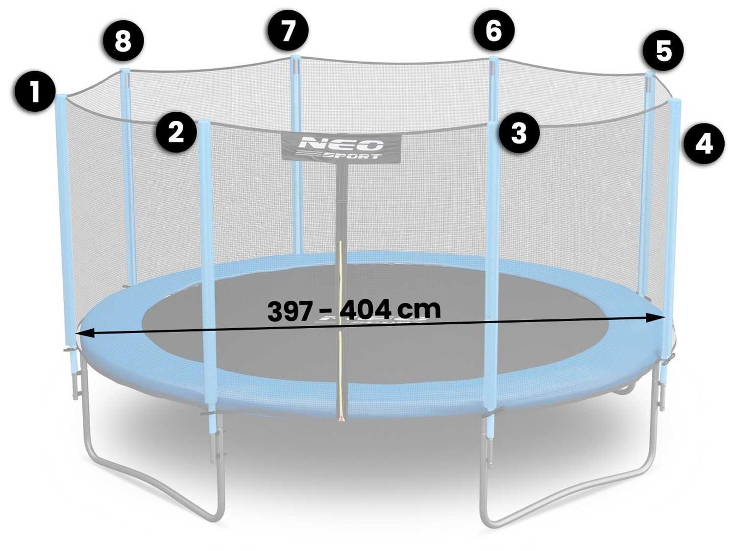 B2X Äußeres Schutznetz für Trampolin 404 cm (13FT) Neo-Sport