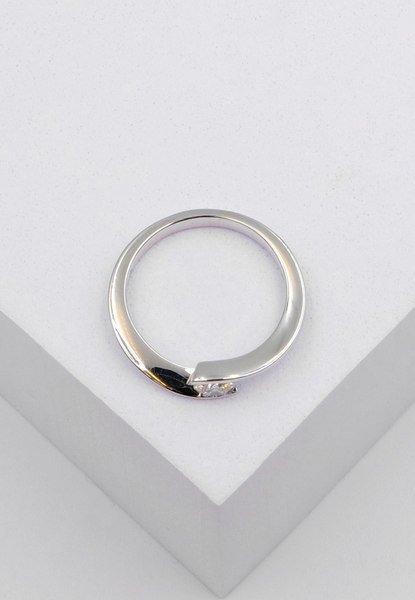 MUAU Schmuck Solitaire Ring Diamant 0.25ct. Weissgold 750