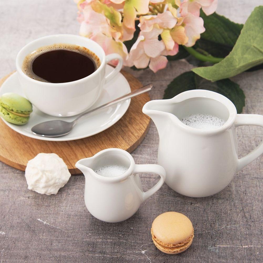 Orion Milchkännchen aus Porzellan mit Henkel und praktischem Ausgießer