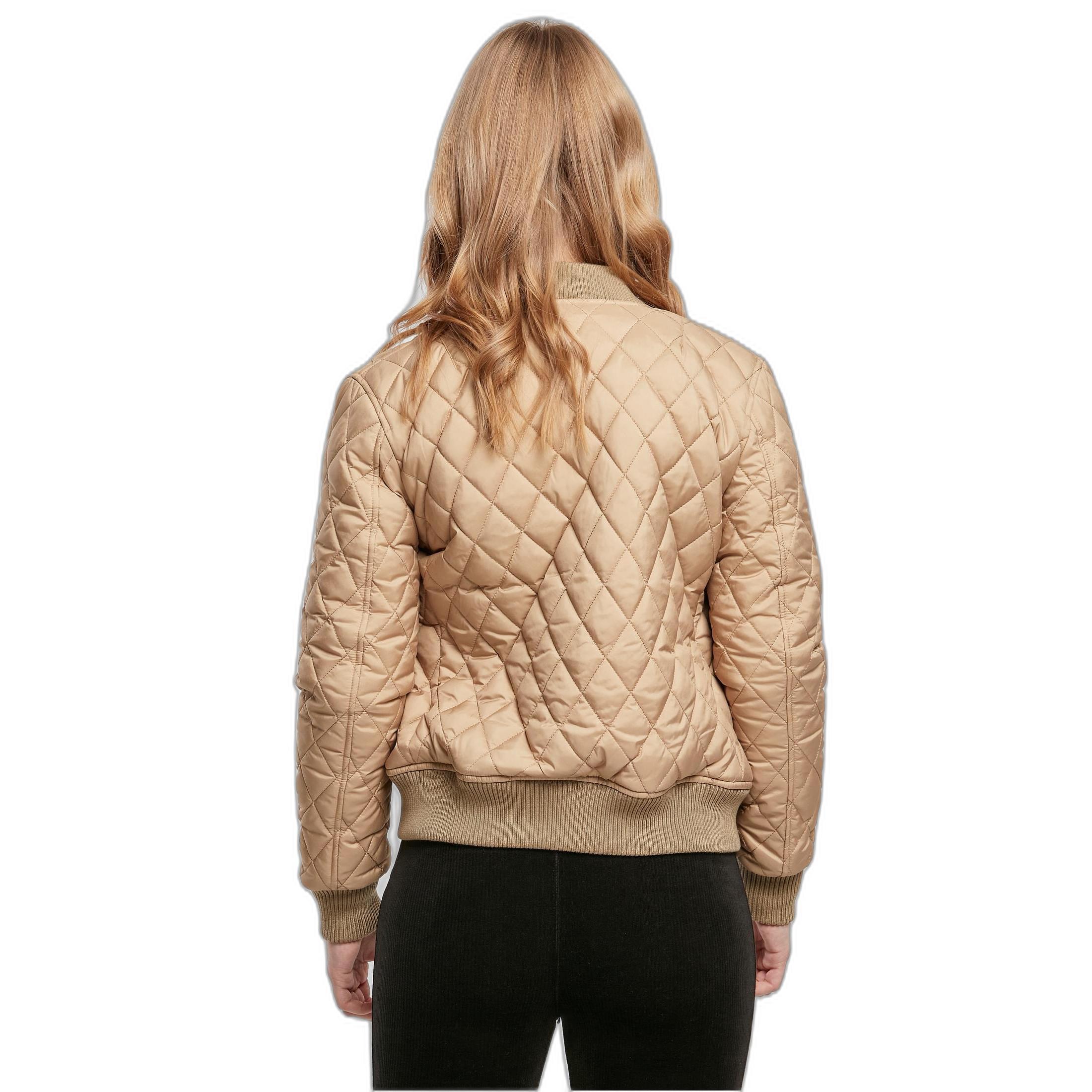 URBAN CLASSICS nylon-daunenjacke mit rautenmuster, damen