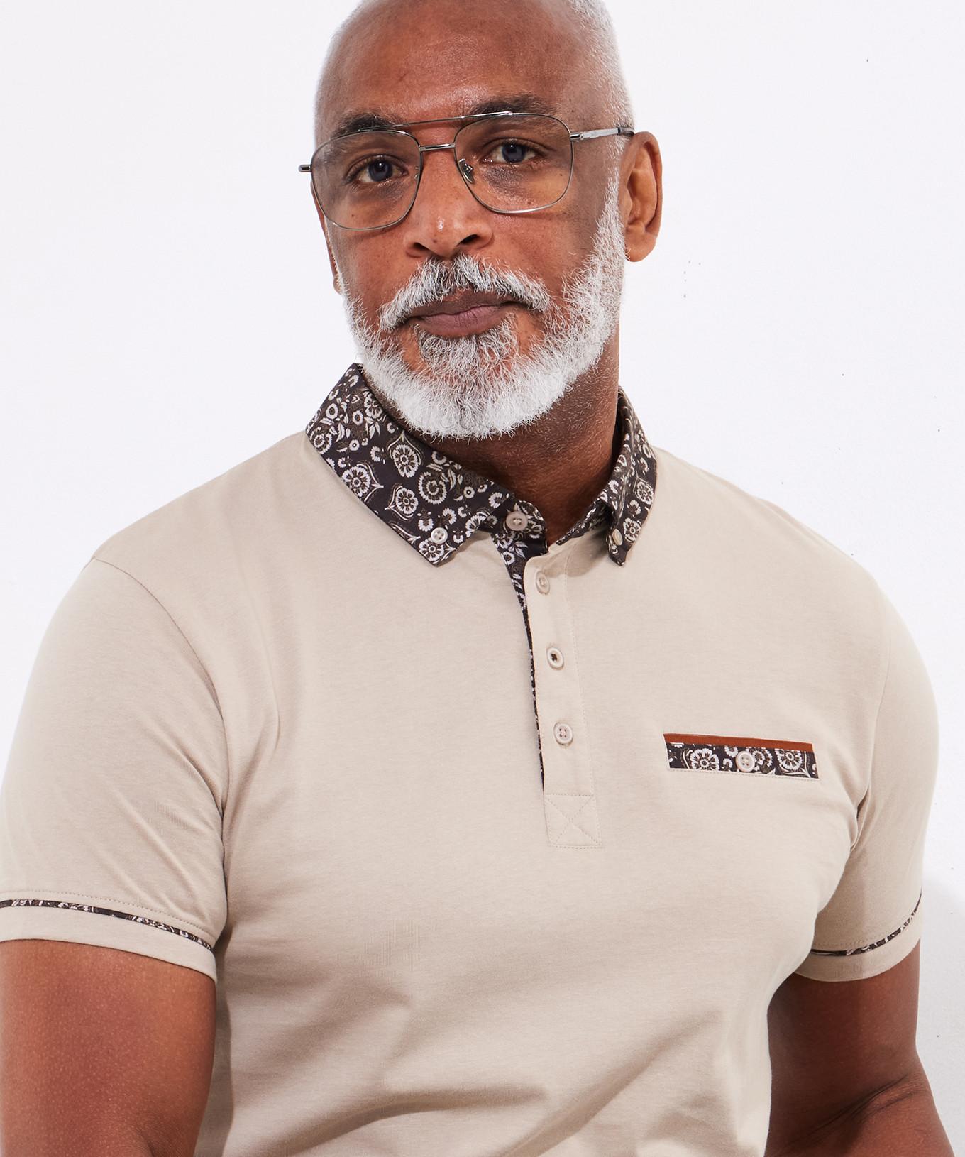 Joe Browns Polohemd mit Blumenmuster Kragen