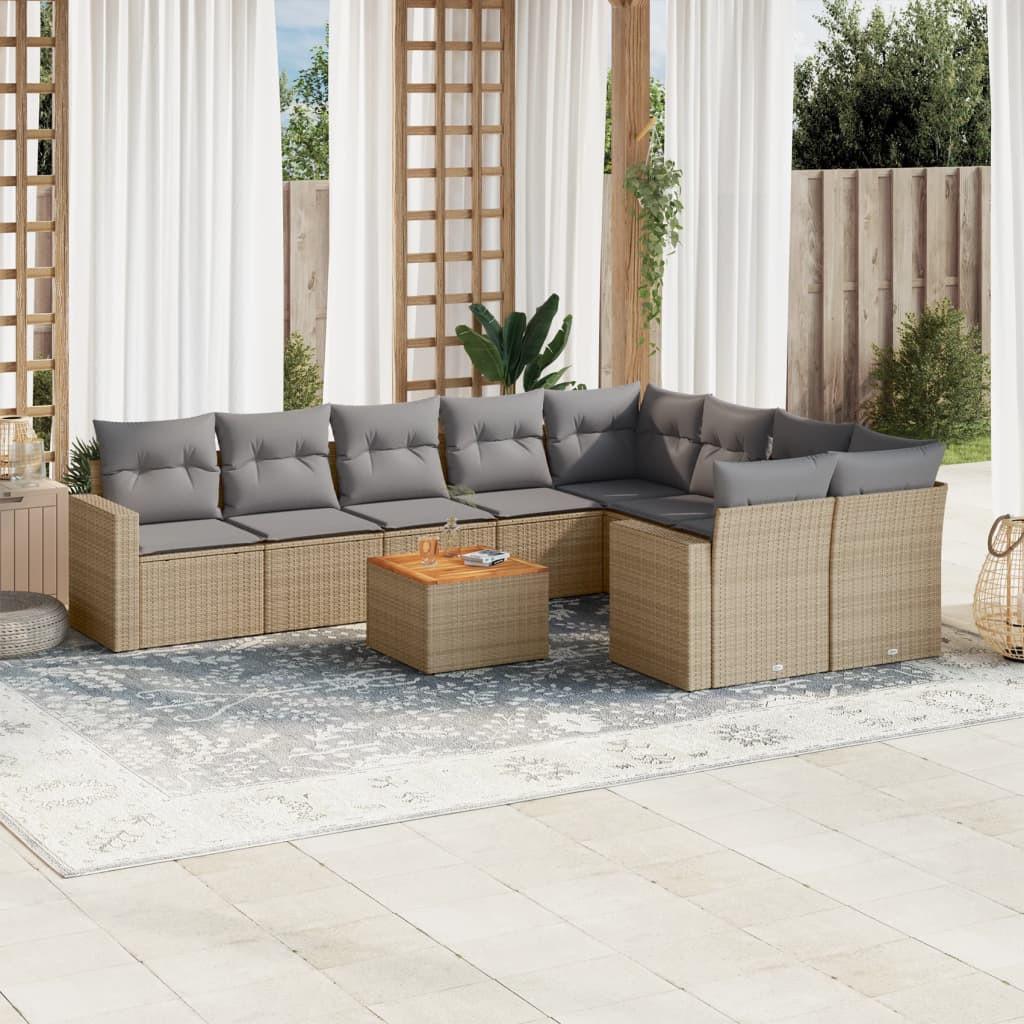 VidaXL Garten sofagarnitur poly-rattan
