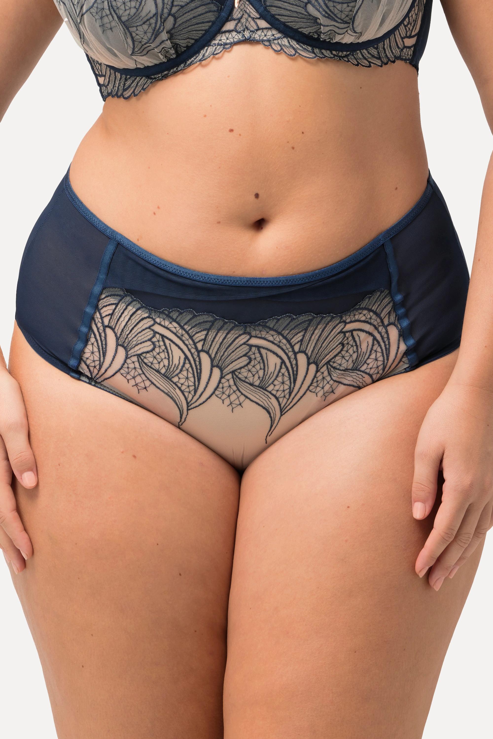 Ulla Popken Maxislip, Mesh, zarte Spitze