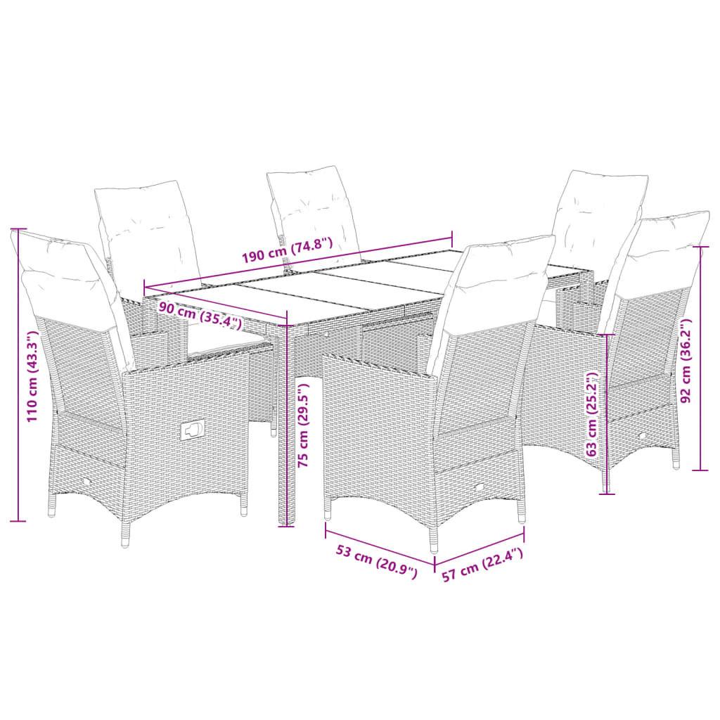 VidaXL Garten essgruppe poly-rattan