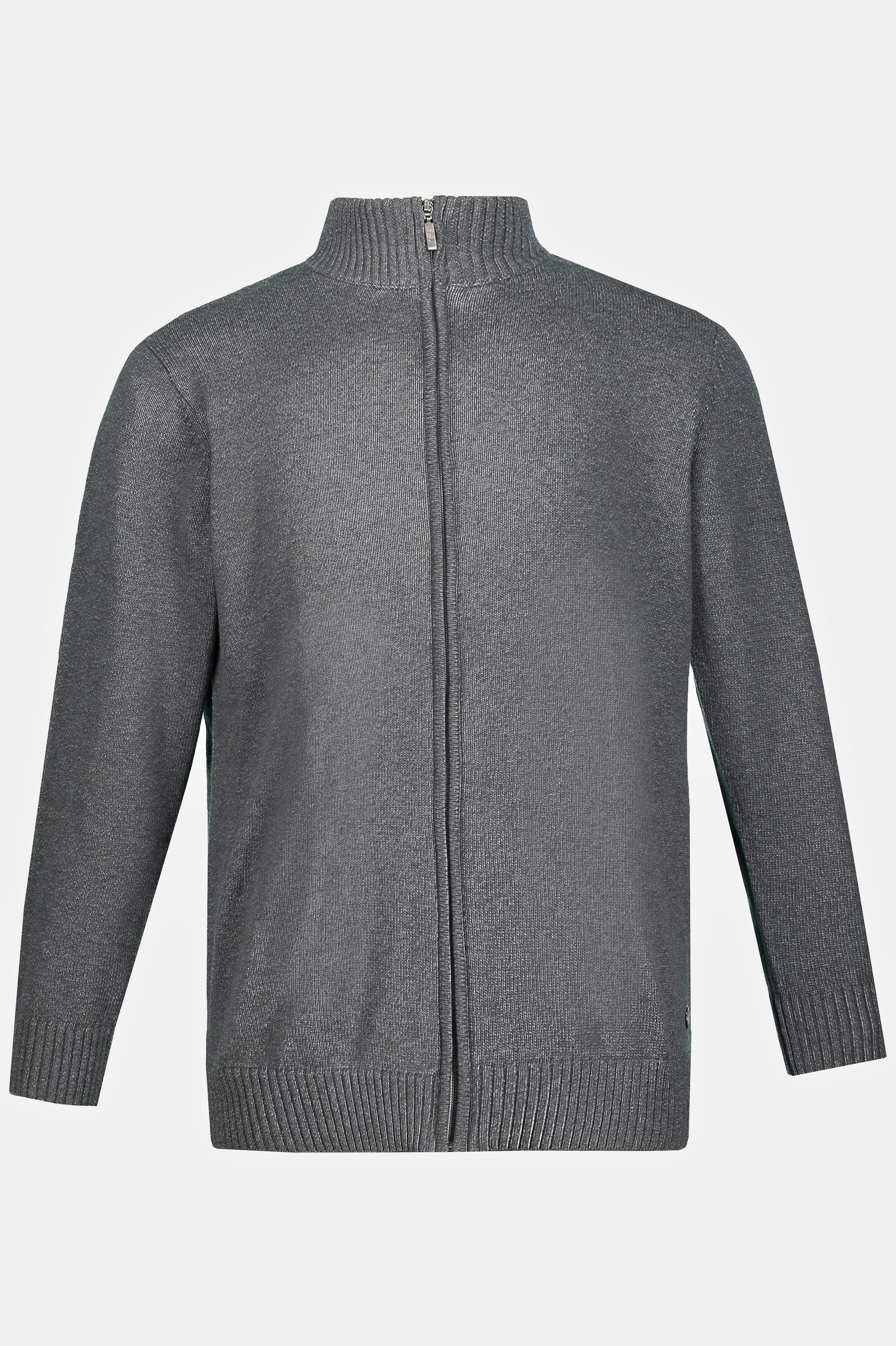 JP1880 Strickjacke, Stehkragen, Rippbündchen