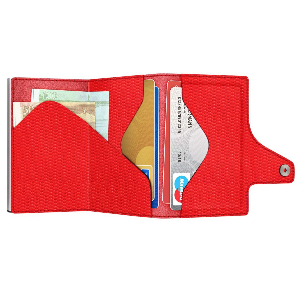 Tru Virtu Doubelwallet Click & Slide Rhombus Coral/Silver