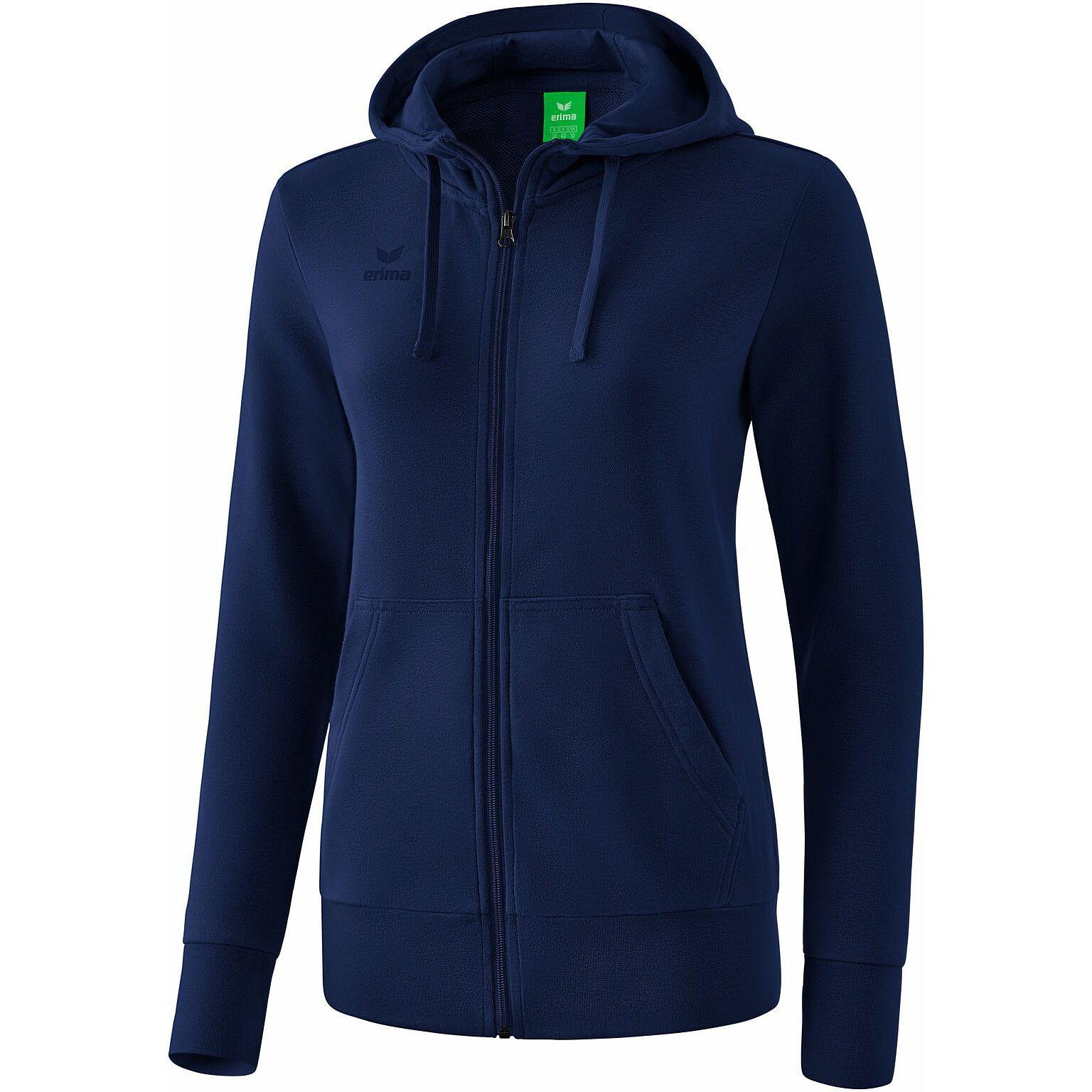 Erima damen-kapuzenpulli mit reißverschluss basic