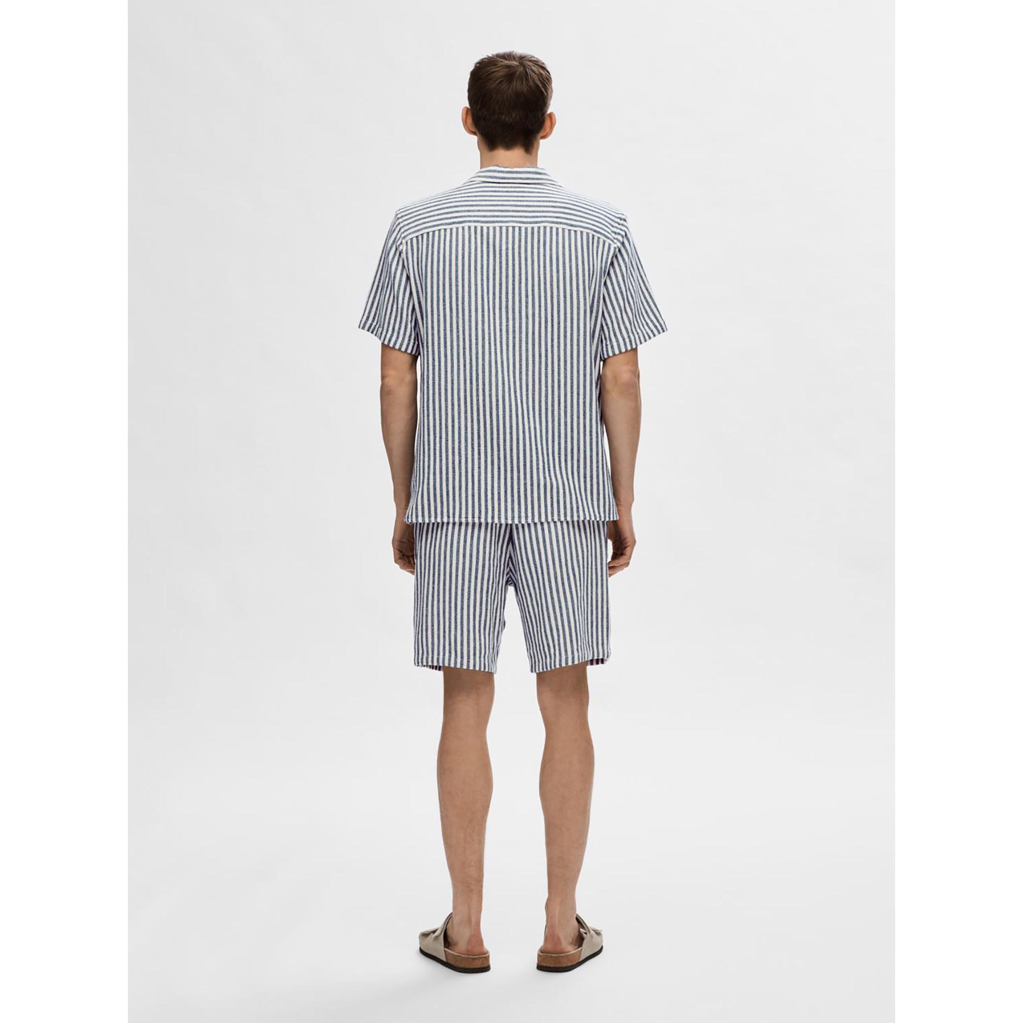 SELECTED Relaxed Sal Gestreiftes Kurzarmhemd