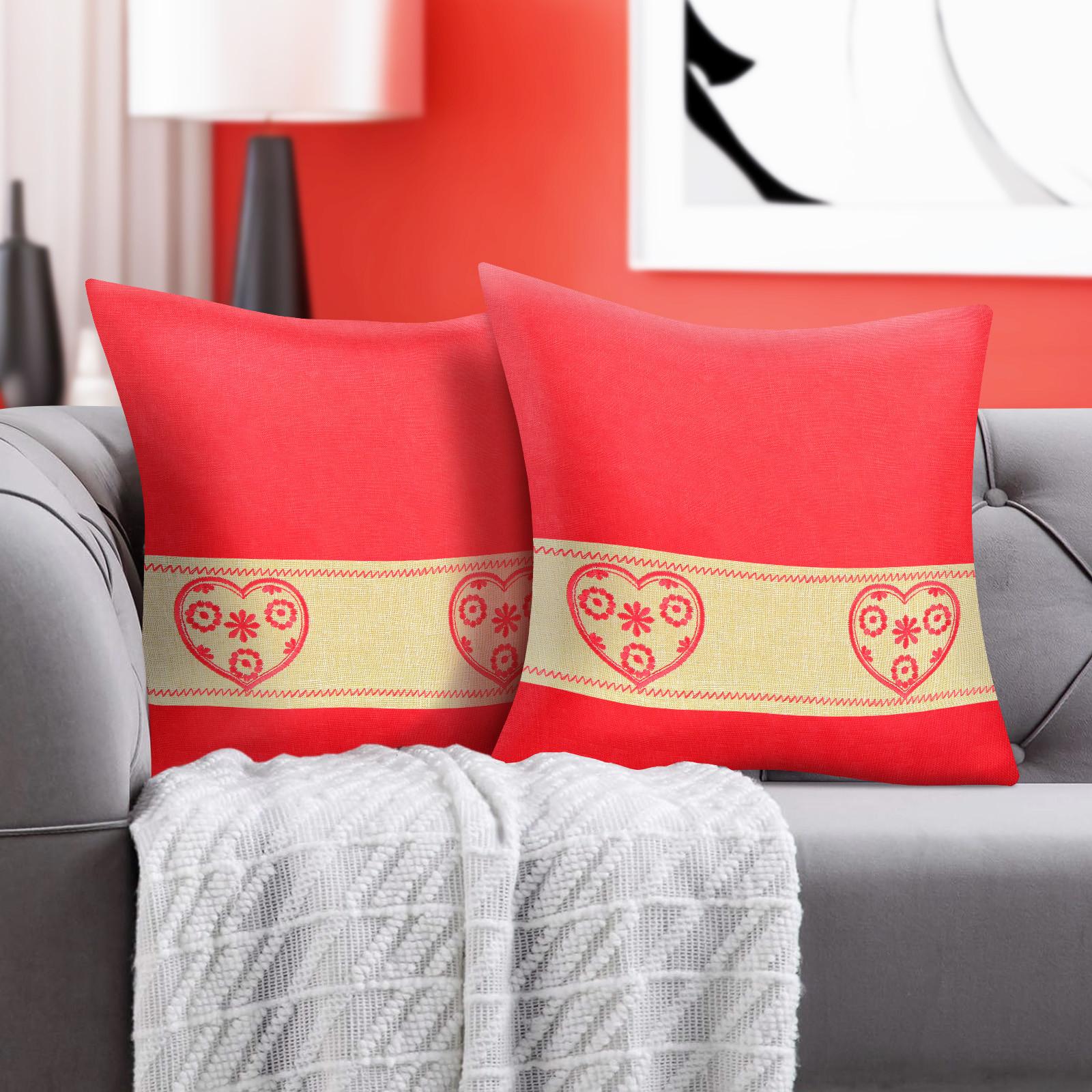 Avizar 2 Stk. Kissenbezüge Herz