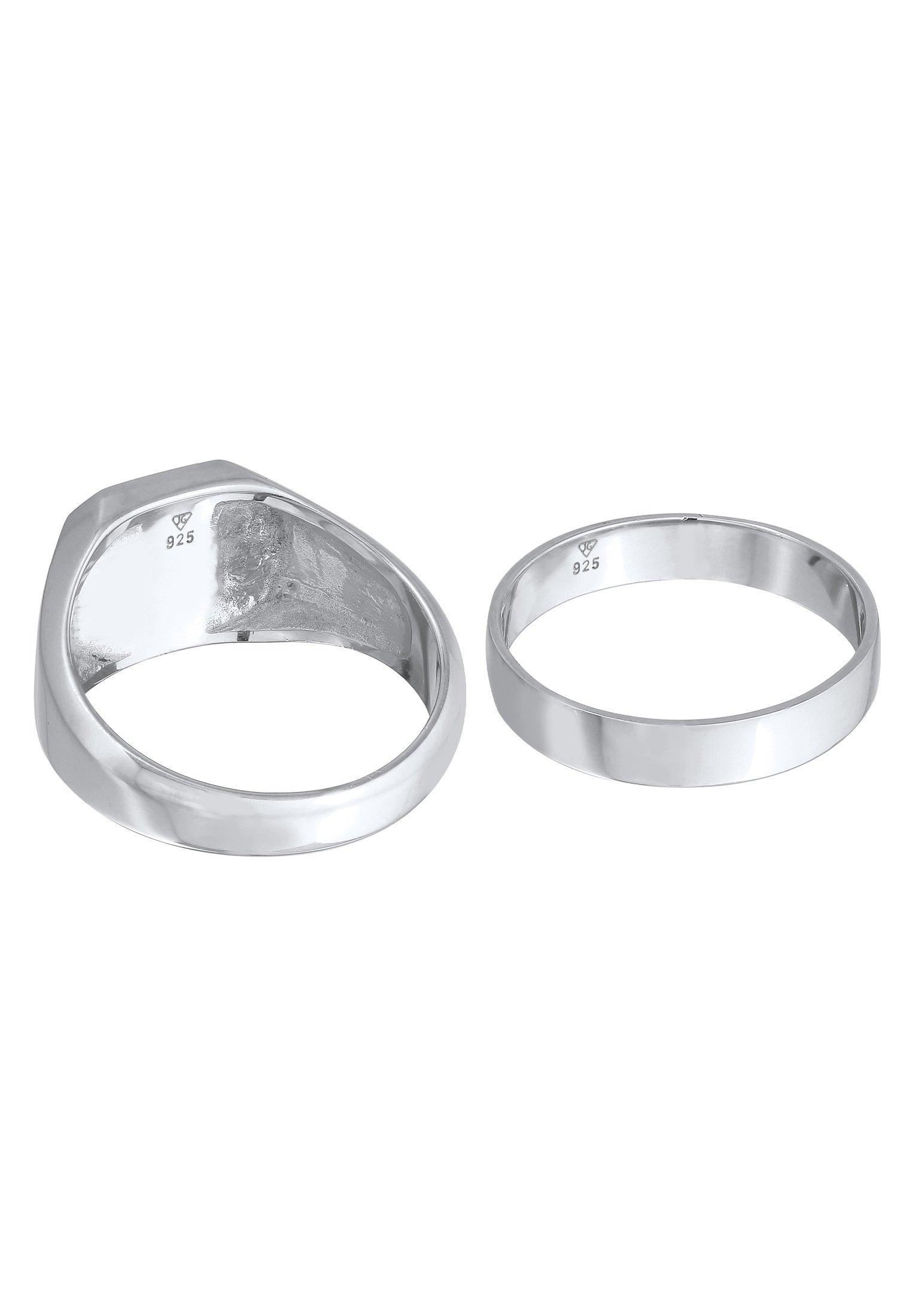 Kuzzoi Ring Siegelring Bandring Set