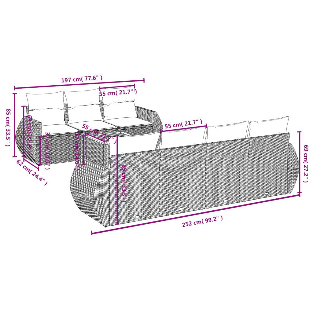VidaXL Garten sofagarnitur poly-rattan
