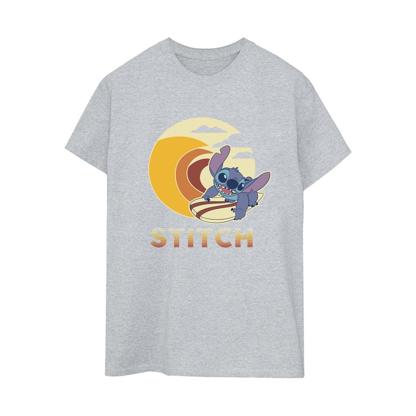Disney Stitch Surfing Grafik Print T-Shirt