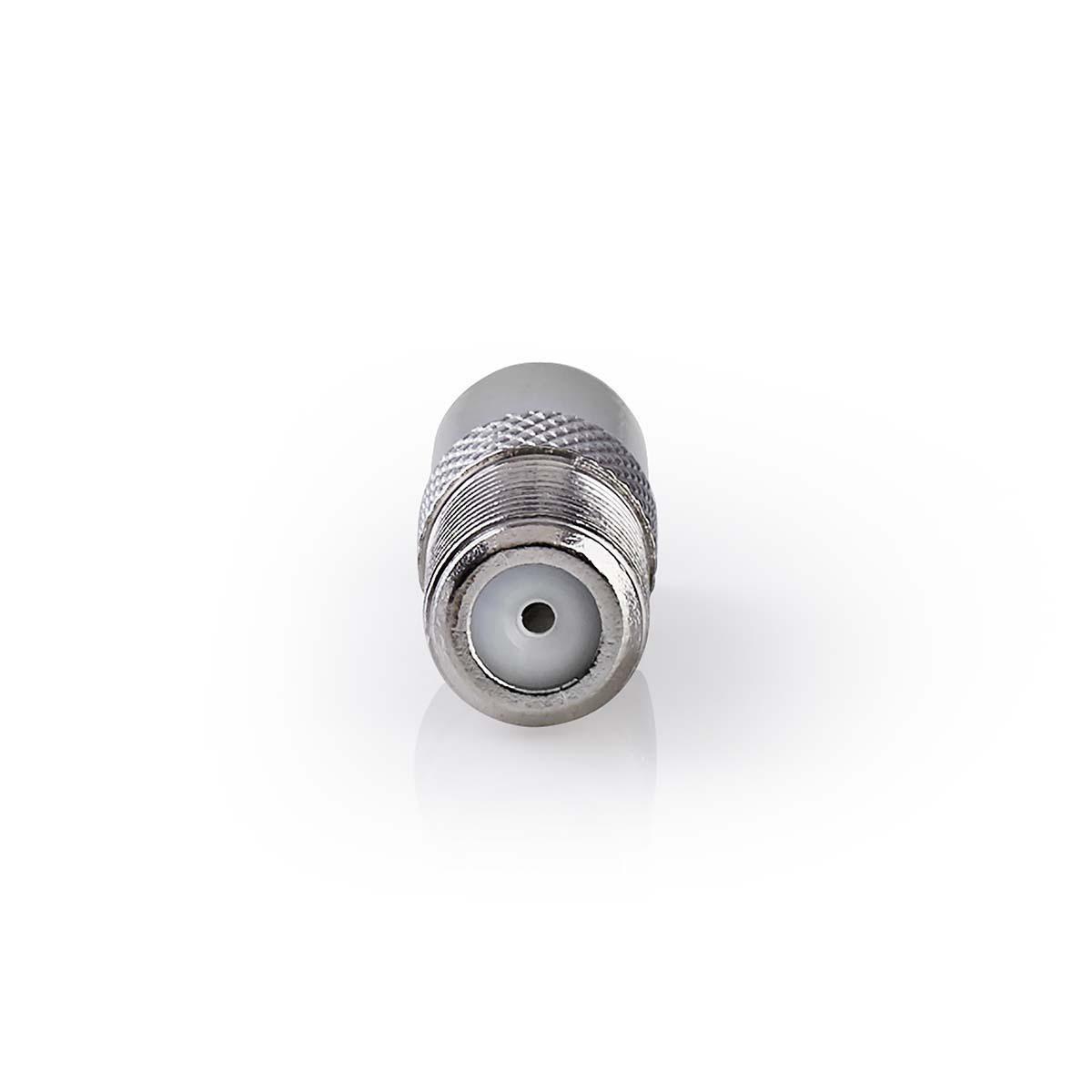 Nedis Satelliten- & Antennenadapter | IEC (Koax) Stecker | F Buchse | Vernickelt | 75 Ohm | Gerade | Metall | Silber | 1 St. | Box