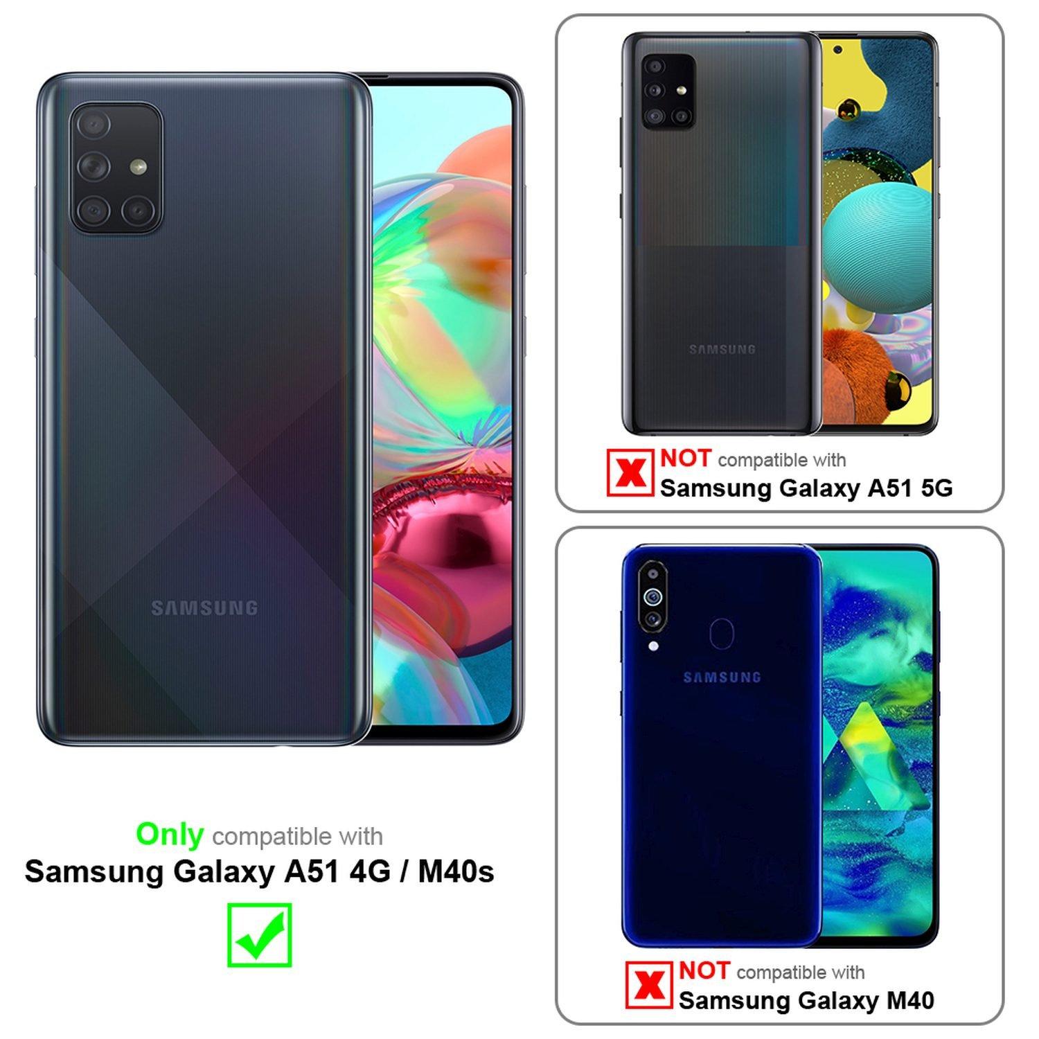 Cadorabo Hülle für Samsung Galaxy A51 4G / M40s Magnetverschluss, Standfunktion