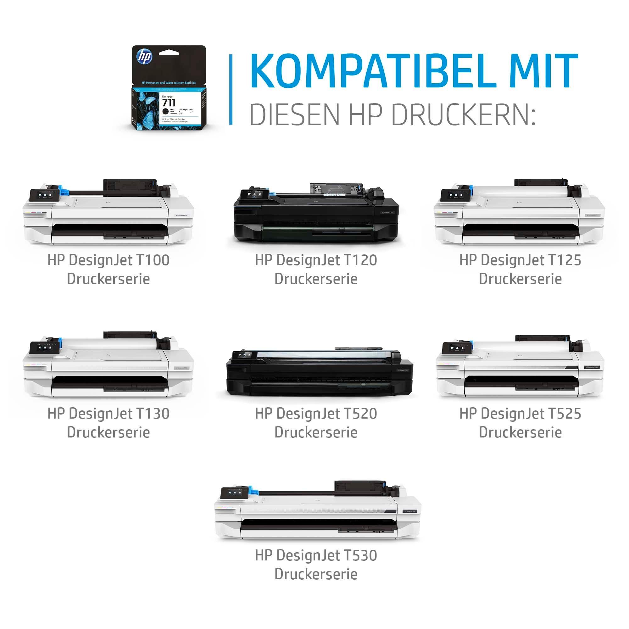 Hewlett-Packard HP Tintenpatrone 711 yellow CZ136A DesignJet T120/520 3x29ml
