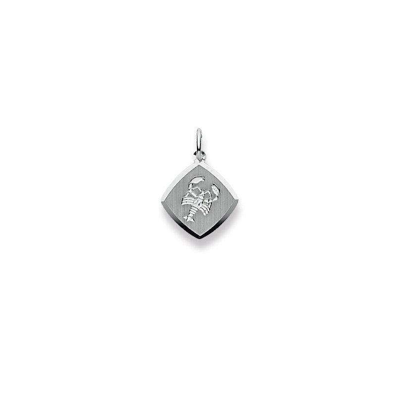 MUAU Schmuck Anhänger Sternzeichen Krebs Weissgold 750, 19x13mm