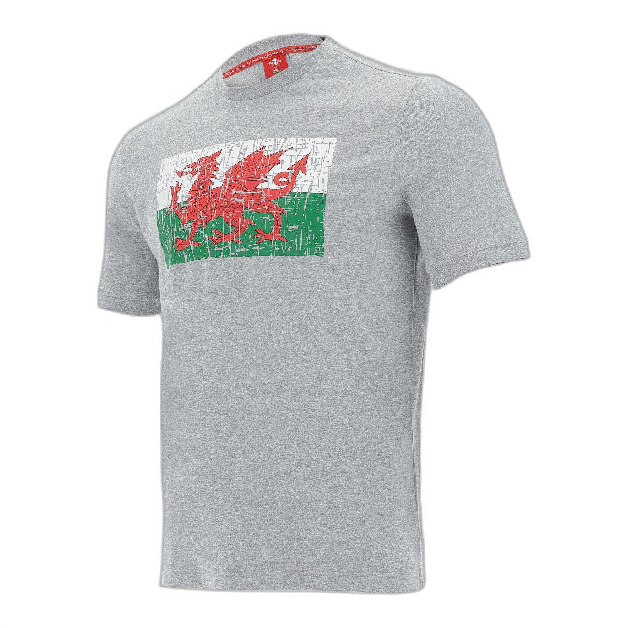 macron Wales Rugby XV 2020/21 Baumwoll-T-Shirt