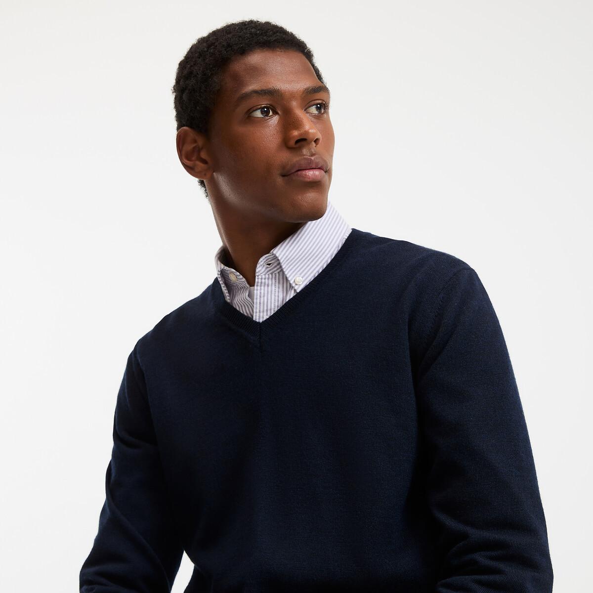 La Redoute Collections Pullover mit V-Ausschnitt