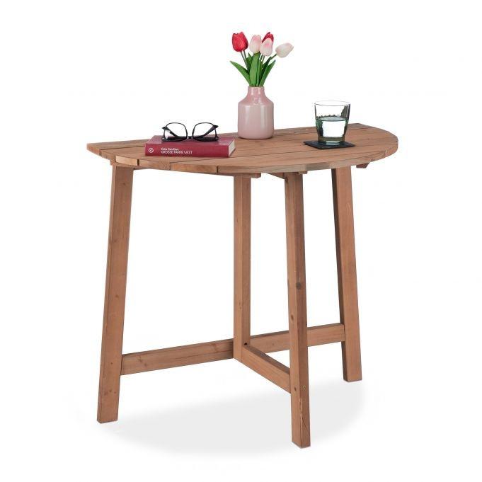 B2X Halbrunder Klapptisch aus Holz