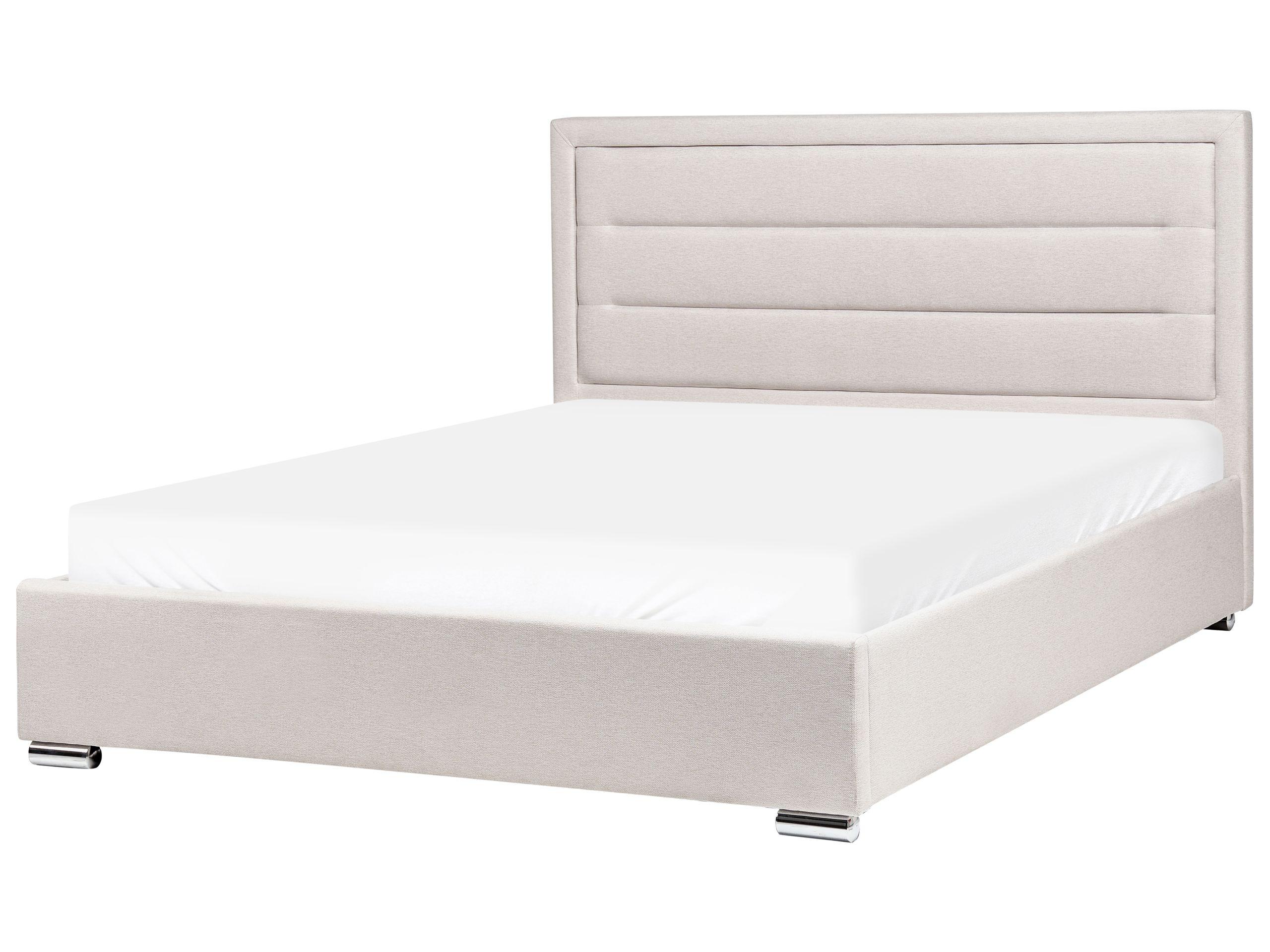 Beliani Bett mit Stauraum aus Polyester Modern ROUEN