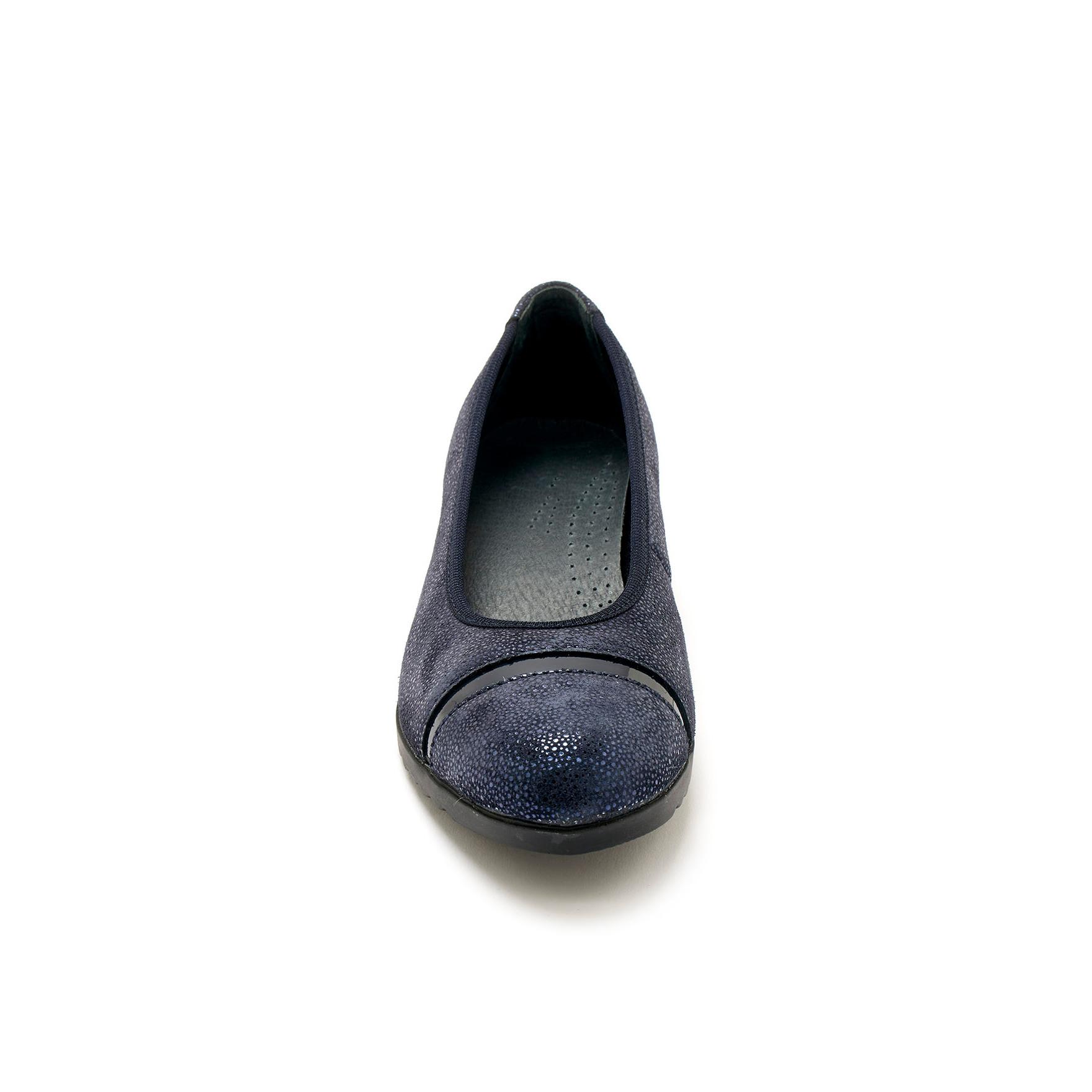 Pédiconfort damen-ballerinas aus leder mit luftsohle