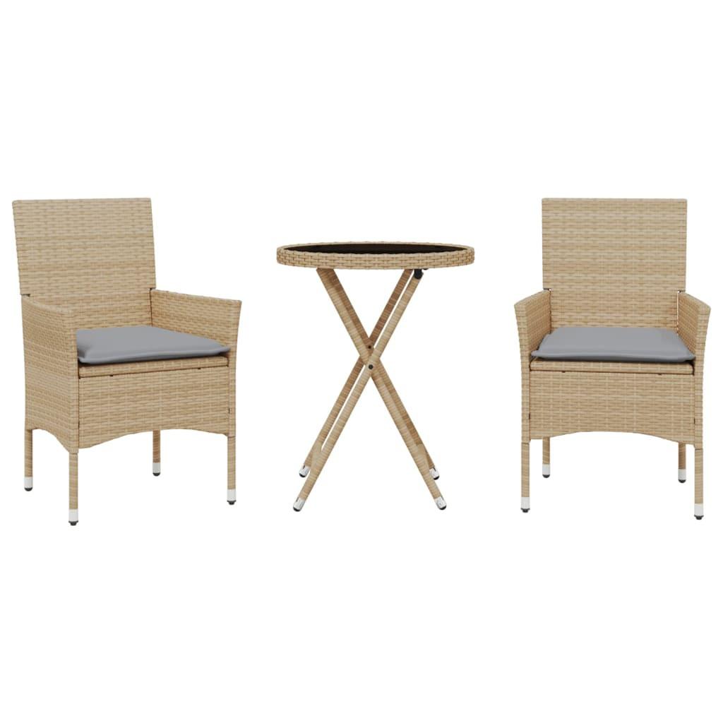 VidaXL Bistro set poly-rattan