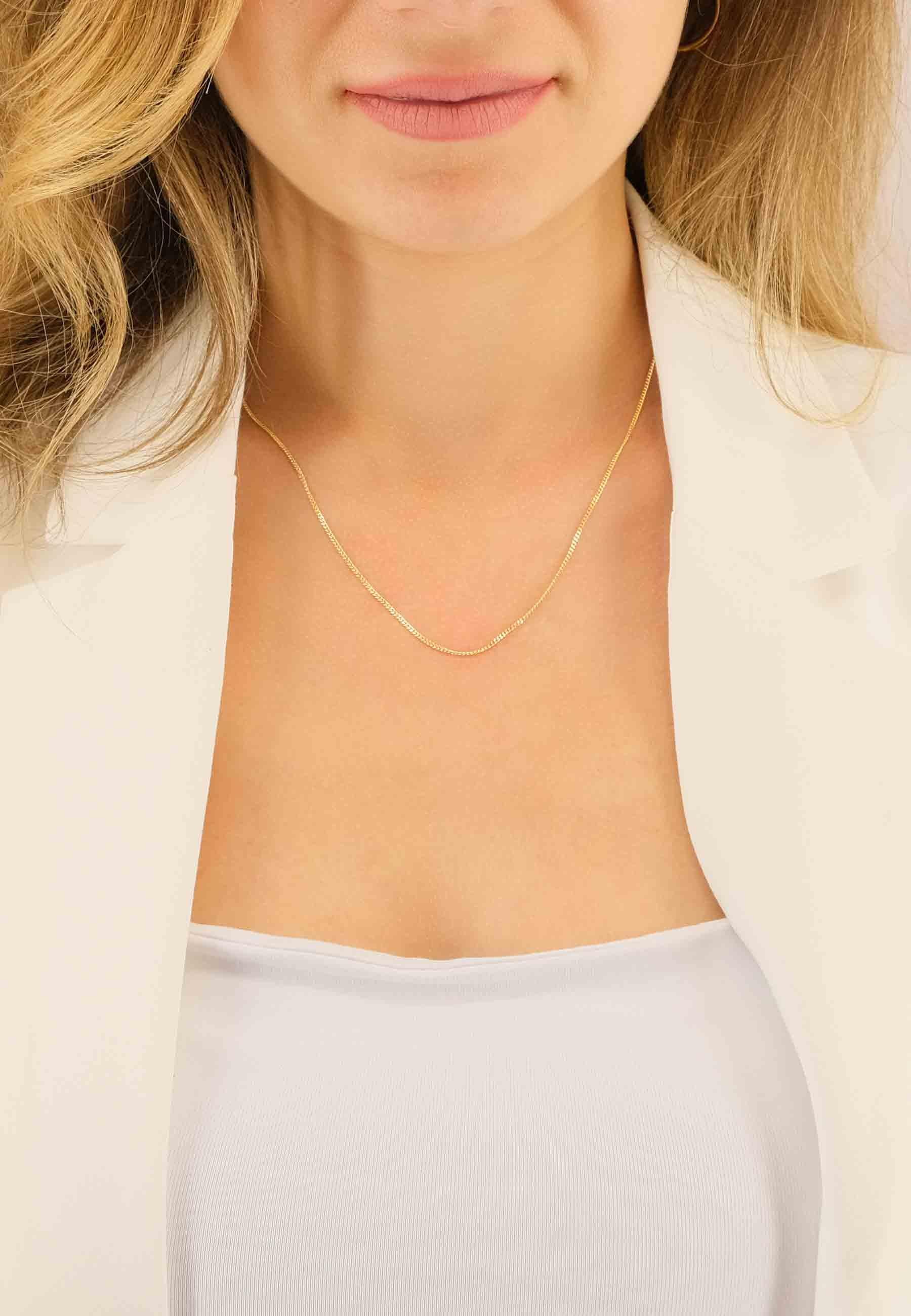 MUAU Schmuck Collier Panzer Gelbgold 750, 1.4mm, 60cm