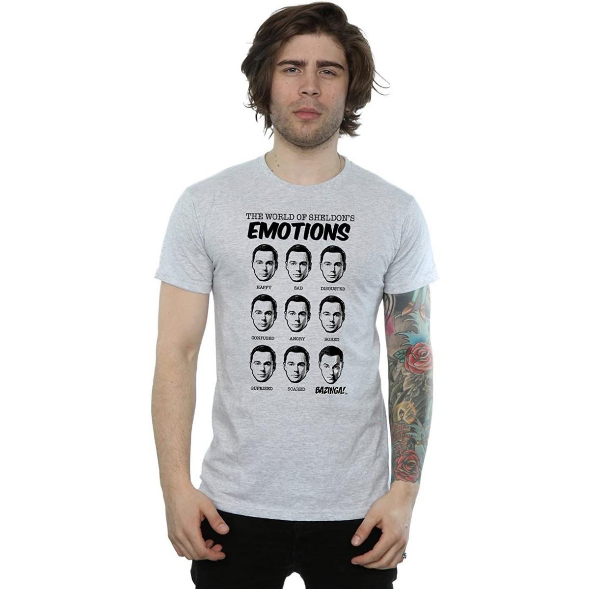The Big Bang Theory Sheldon Emotionen Print T-Shirt Schmale Passform
