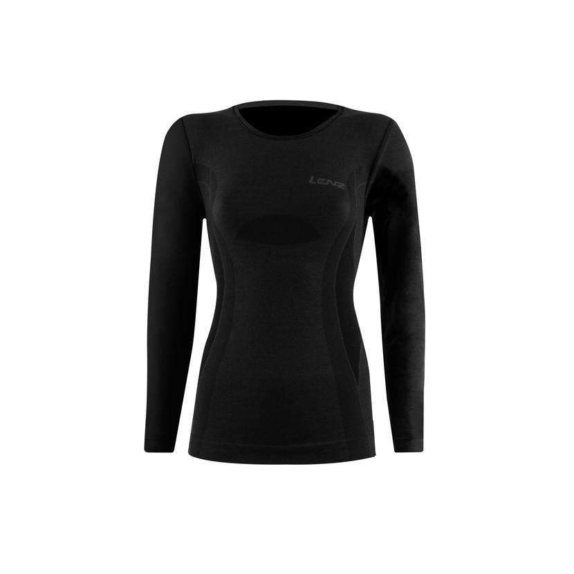 Lenz unterhemd mit langen ärmeln und rundhalsausschnitt damen merino 6.0