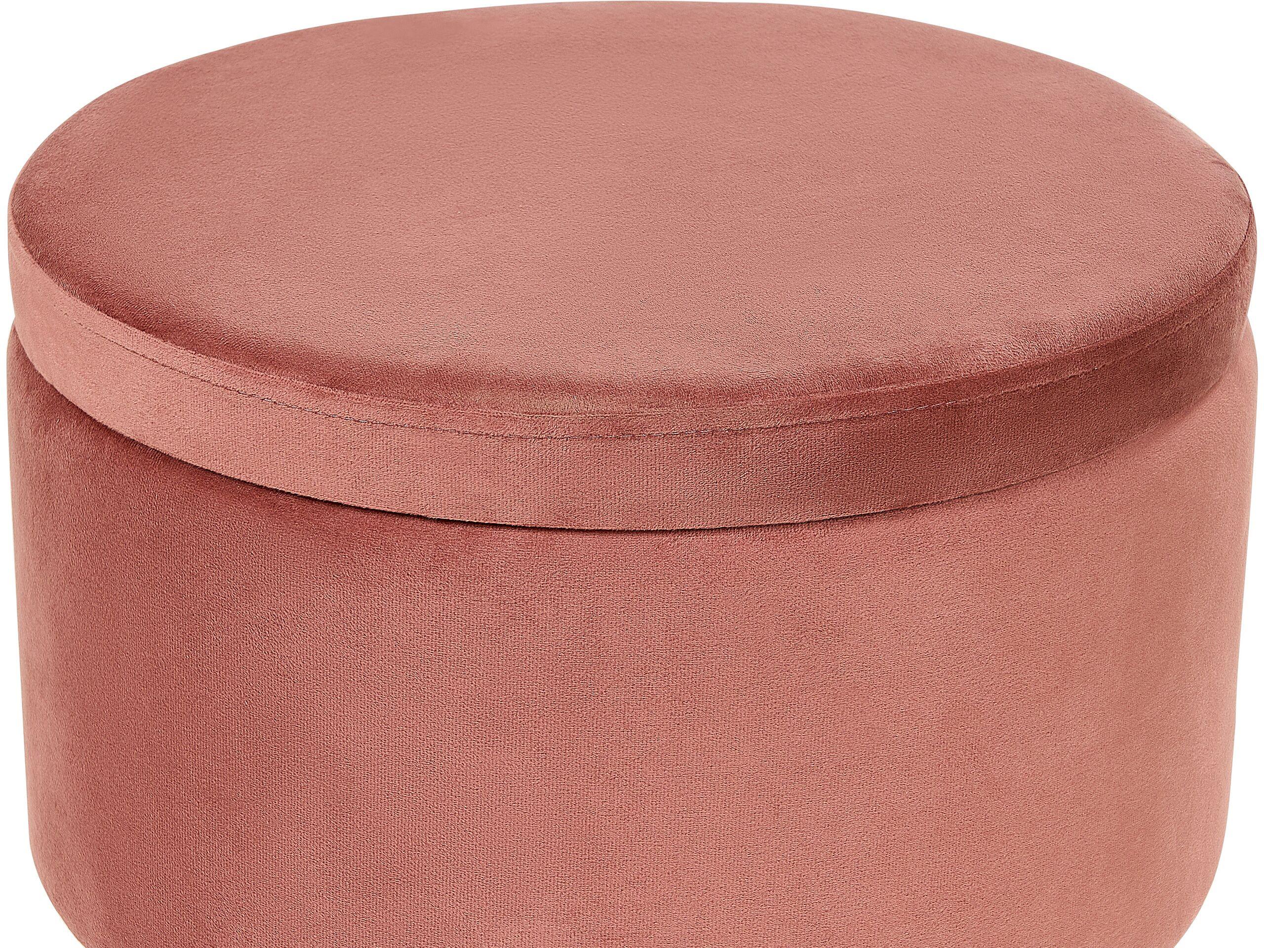 Beliani Pouf mit Stauraum aus Samtstoff Modern SILAS