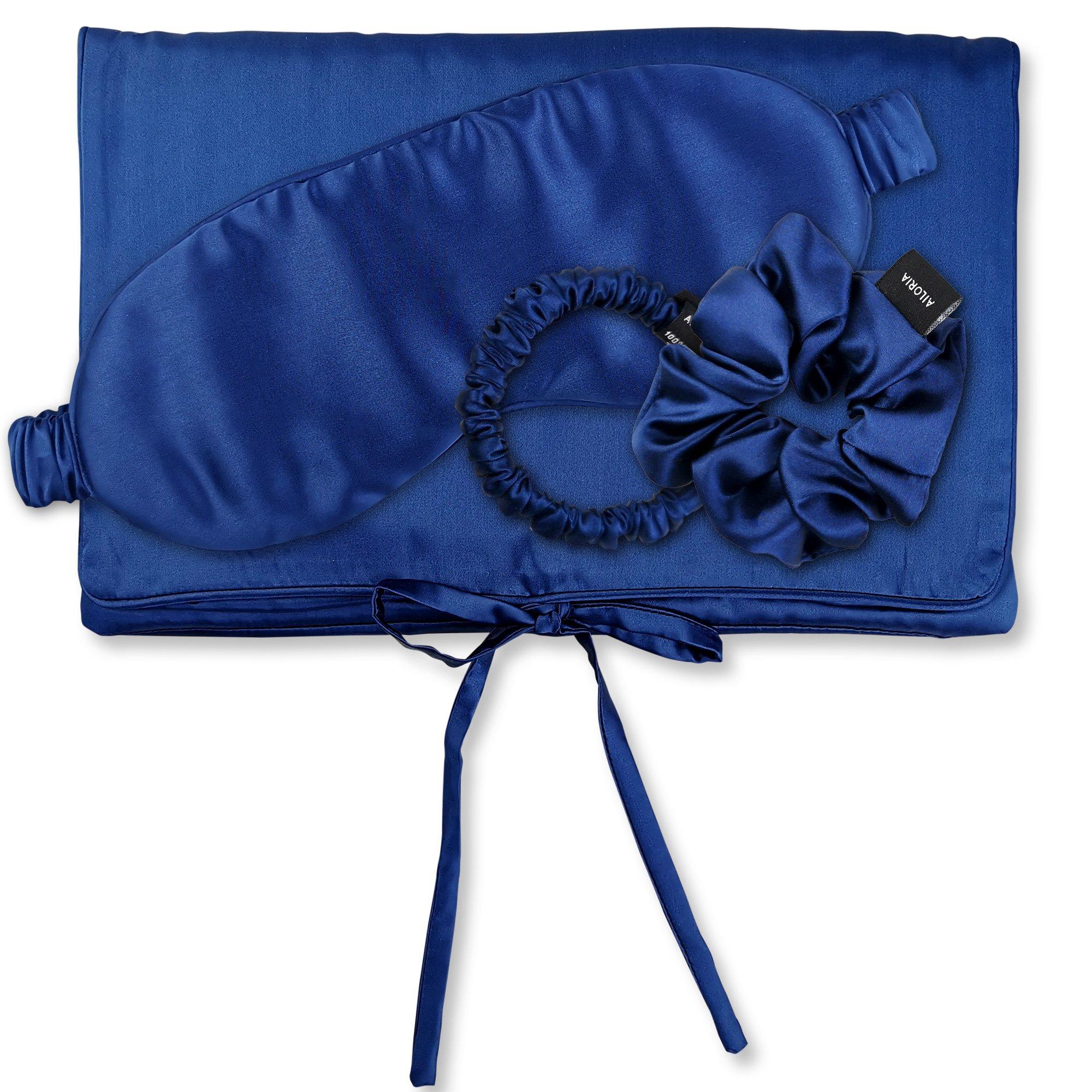 AILORIA TRAVEL SET HAIR Tasche, Schlafmaske, Scrunchie S & Scrunchie M aus Seide