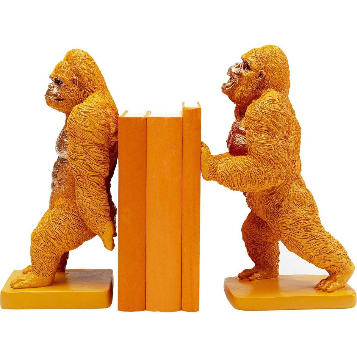 KARE Design Buchstütze Gorilla orange (2er-Set)