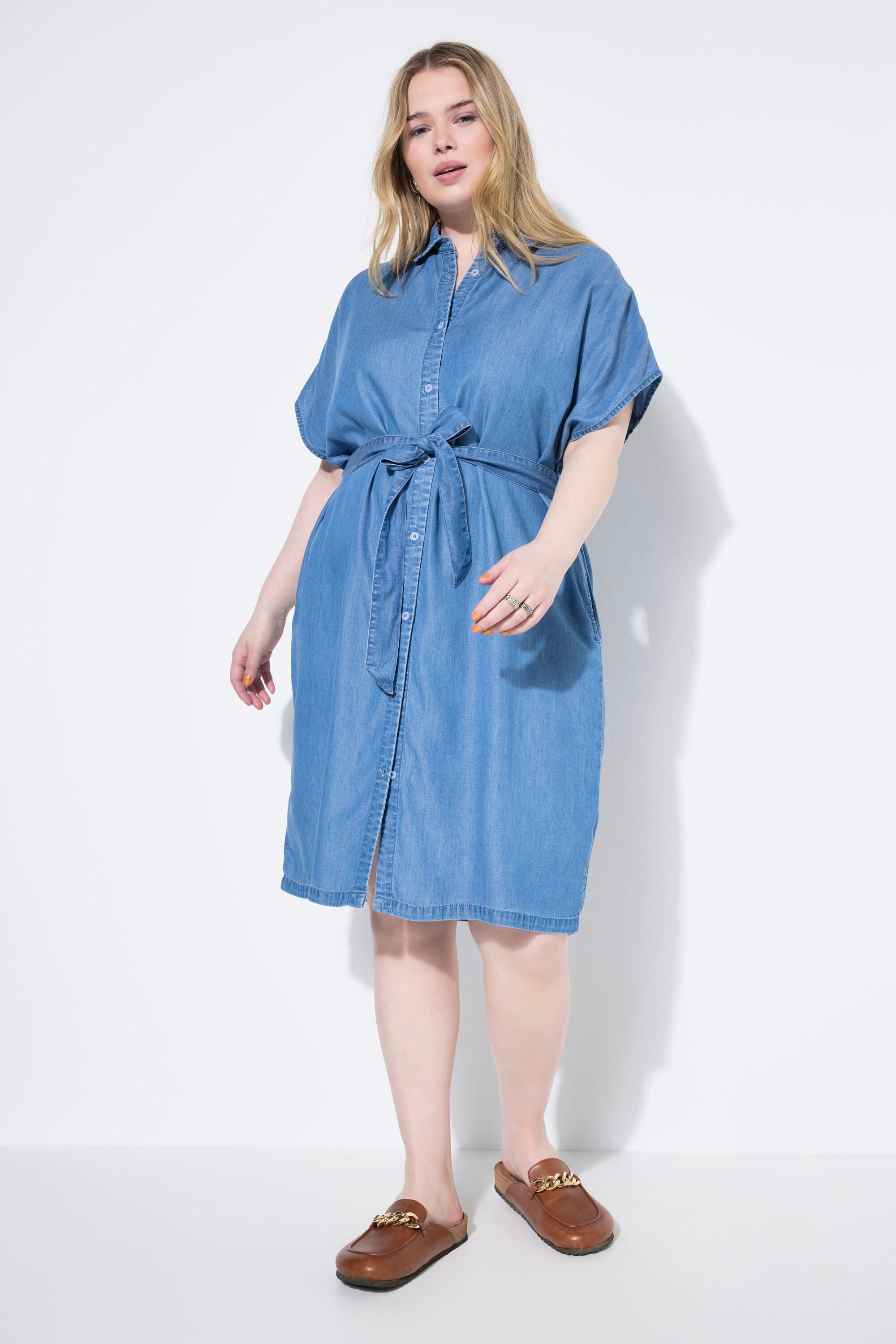 Studio Untold Hemdblusenkleid Denim Optik Lyocell