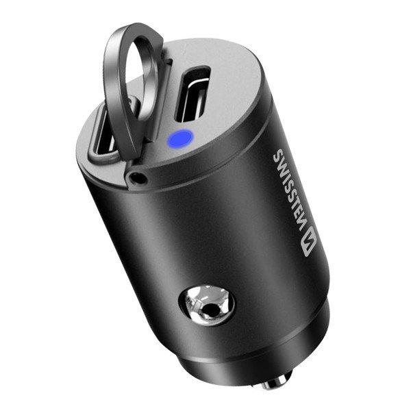 SWISSTEN 30W 2x USB-C Autoladegerät Swissten