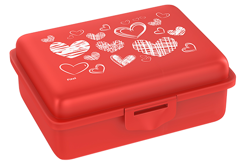 fizzy Fizzii Lunchbox mit Trennfach, Herzen