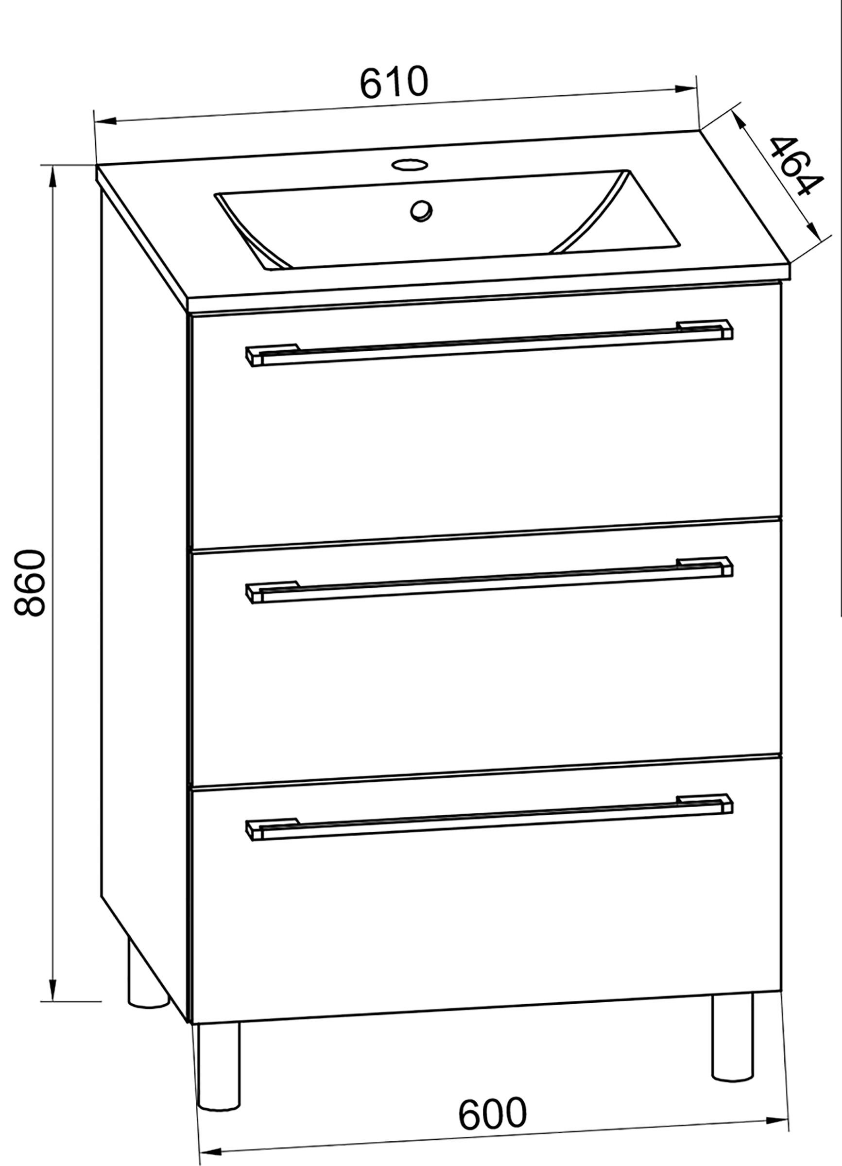 VCM 2-tlg. Badmöbel Set