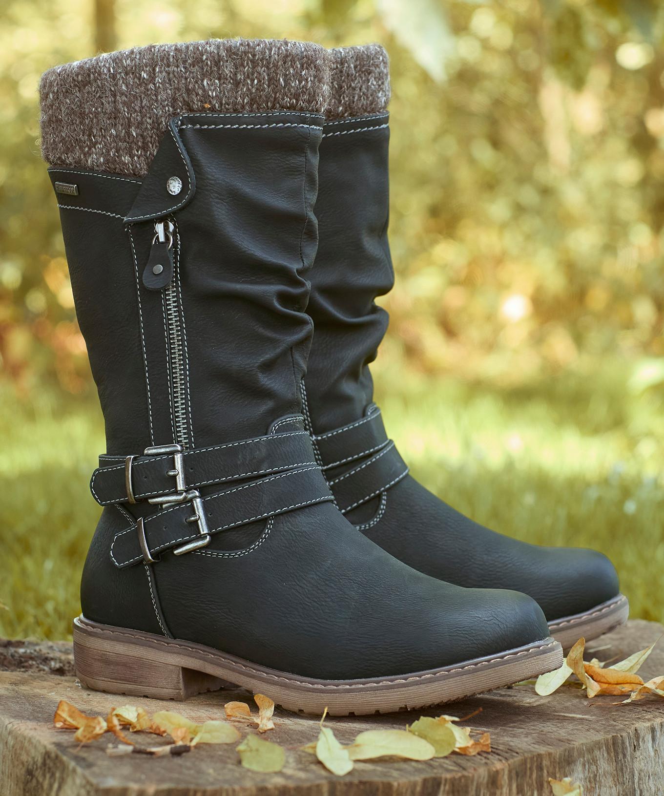Joe Browns Langee Stiefel mit Riemen und Reißverschluss