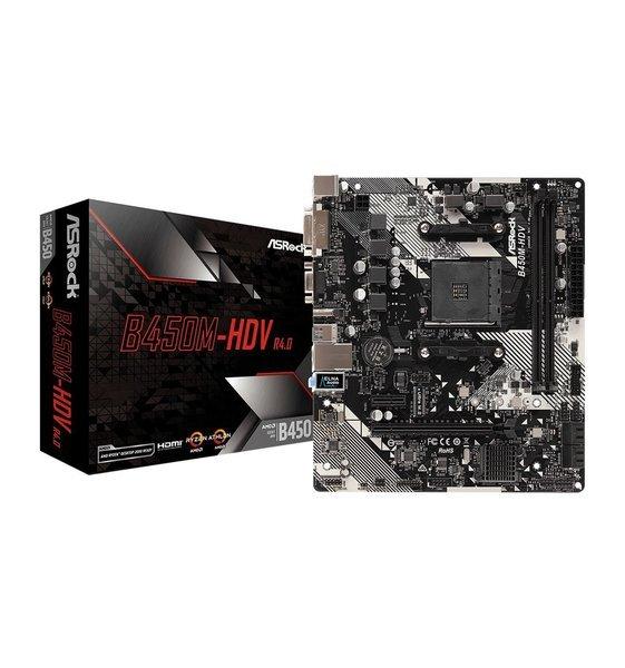 ASRock B450M-HDV R4.0 B450 (AM4, AMD B450, uATX)
