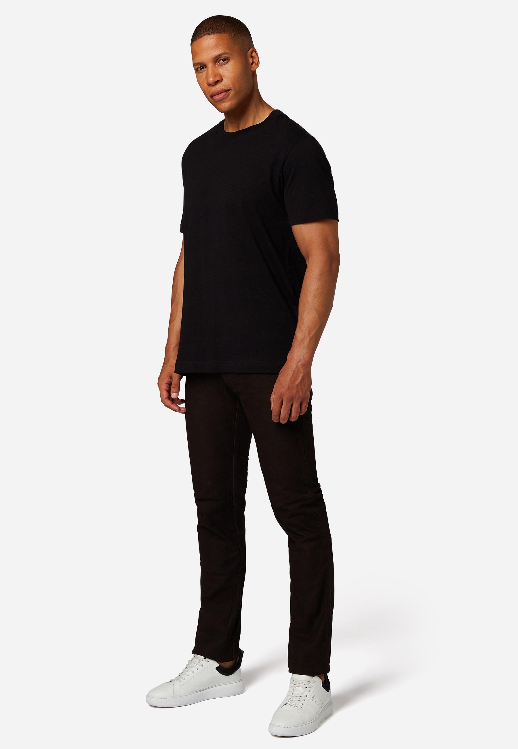 RICANO RT-101 Büffel Nubuk Leder 5-Pocket Straight Leg Hose