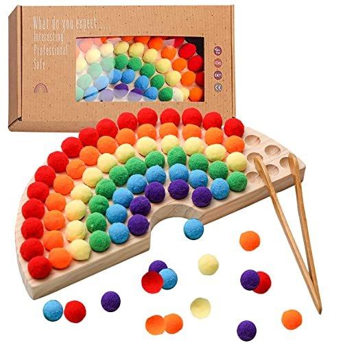 Activity-board Holz Peg Board Perlen Spiel Perlen Spiel Rainbow Ball Elimination Spiel Spielzeug Farbe