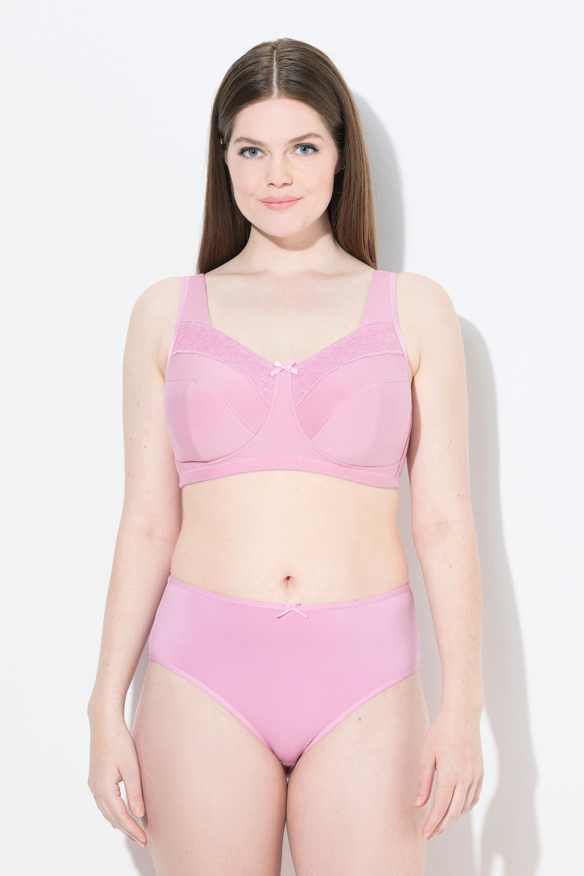 Ulla Popken Entlastungs-BH, bügellos, Blüten/Herzspitze, Cup C - H